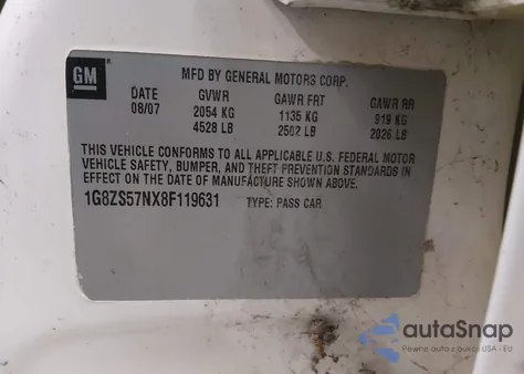 2008 Saturn Aura Xe из США, поврежденный, VIN 1G8ZS57NX8F119631